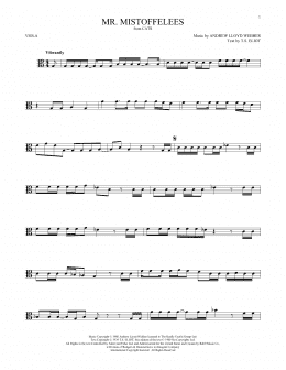 page one of Mr. Mistoffelees (from Cats) (Viola Solo)