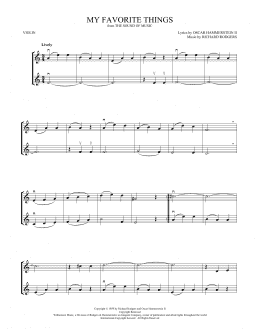 page one of My Favorite Things (from The Sound Of Music) (Violin Duet)