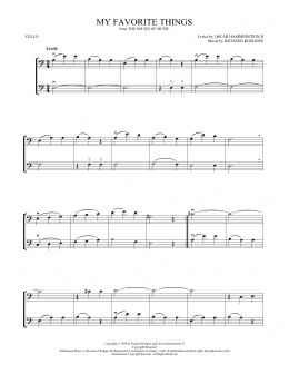 page one of My Favorite Things (from The Sound Of Music) (Cello Duet)