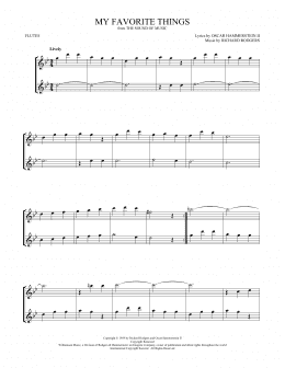 page one of My Favorite Things (from The Sound Of Music) (Flute Duet)