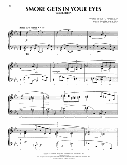 page one of Smoke Gets In Your Eyes (arr. Lee Evans) (Piano Solo)
