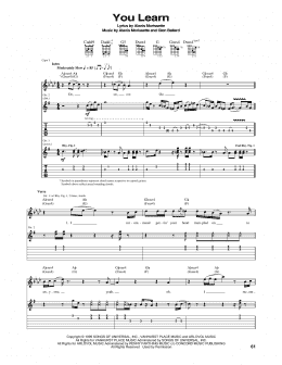 page one of You Learn (Guitar Tab)