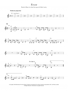 page one of Fever (Violin Solo)