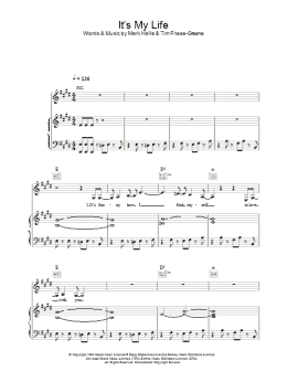 page one of It's My Life (Piano, Vocal & Guitar Chords)