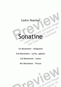 page one of Sonatine - 1st Movement: Allegretto