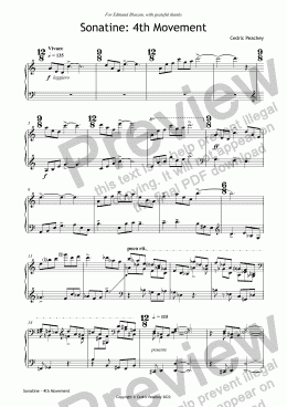 page one of Sonatine - 4th Movement: Vivace