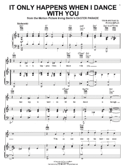 page one of It Only Happens When I Dance With You (Piano, Vocal & Guitar Chords (Right-Hand Melody))
