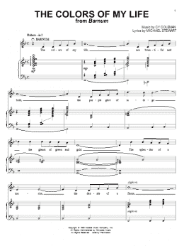 page one of The Colors Of My Life (Piano & Vocal)