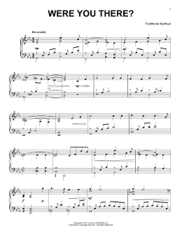 page one of Were You There? (Piano Solo)