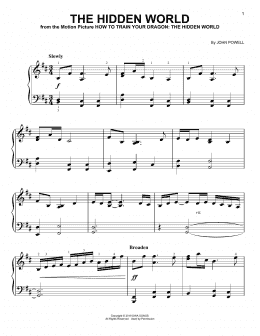 page one of The Hidden World (from How To Train Your Dragon: The Hidden World) (Easy Piano)