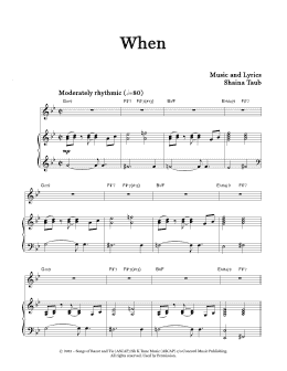 page one of When (Piano & Vocal)