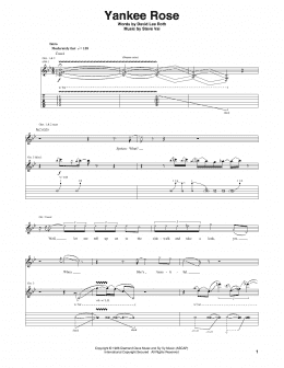 page one of Yankee Rose (Guitar Tab)