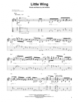 page one of Little Wing (Guitar Tab (Single Guitar))