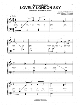 page one of (Underneath The) Lovely London Sky (from Mary Poppins Returns) (Beginning Piano Solo)