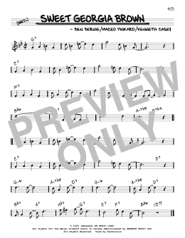 page one of Sweet Georgia Brown (Real Book – Melody & Chords – Bb Instruments)