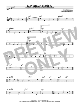 page one of Autumn Leaves (Real Book – Melody & Chords – C Instruments)