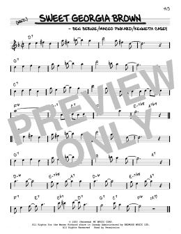 page one of Sweet Georgia Brown (Real Book – Melody & Chords – Eb Instruments)