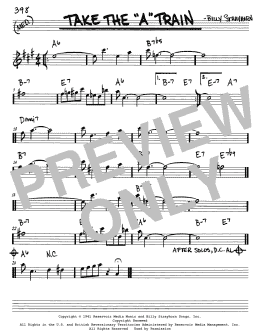 page one of Take The "A" Train (Real Book – Melody & Chords – Eb Instruments)