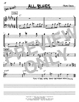 page one of All Blues (Real Book – Melody & Chords – Eb Instruments)