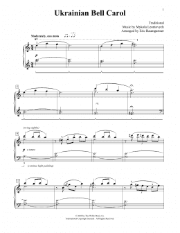 page one of Ukrainian Bell Carol [Jazz version] (arr. Eric Baumgartner) (Educational Piano)