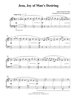 page one of Jesu, Joy Of Man's Desiring [Jazz version] (arr. Eric Baumgartner) (Educational Piano)