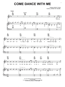 page one of Come Dance With Me (Piano, Vocal & Guitar Chords (Right-Hand Melody))