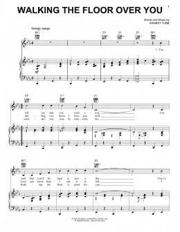 page one of Walking The Floor Over You (Piano, Vocal & Guitar Chords (Right-Hand Melody))