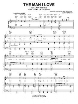 page one of The Man I Love (Piano, Vocal & Guitar Chords (Right-Hand Melody))