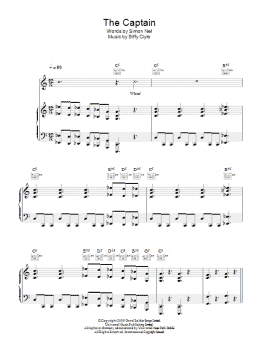 page one of The Captain (Piano, Vocal & Guitar Chords)