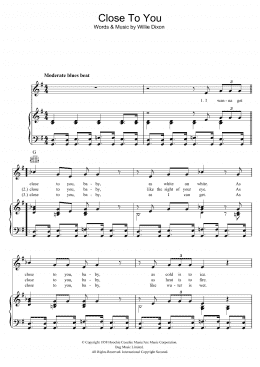 page one of Close To You (Piano, Vocal & Guitar Chords)