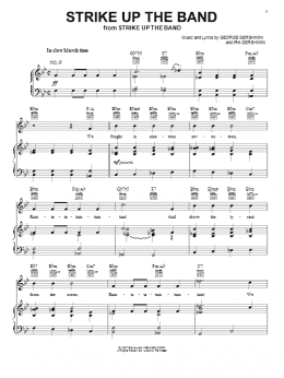 page one of Strike Up The Band (Piano, Vocal & Guitar Chords (Right-Hand Melody))