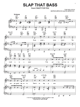 page one of Slap That Bass (Piano, Vocal & Guitar Chords (Right-Hand Melody))