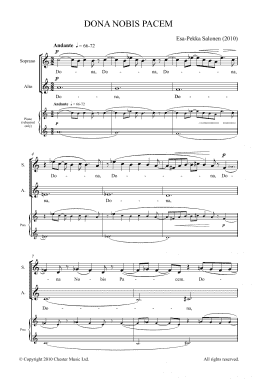 page one of Dona Nobis Pacem (Piano, Vocal & Guitar Chords)