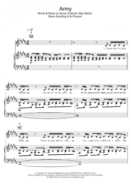page one of Army (Piano, Vocal & Guitar Chords (Right-Hand Melody))