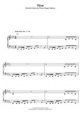page one of Now (Piano, Vocal & Guitar Chords)