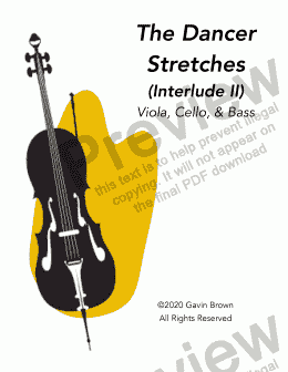 page one of The Dancer Stretches for Viola, Cello, and Bass