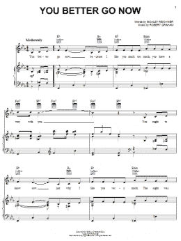 page one of You Better Go Now (Piano, Vocal & Guitar Chords (Right-Hand Melody))