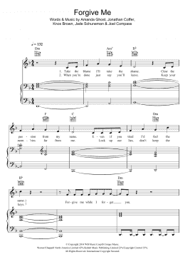 page one of Forgive Me (Piano, Vocal & Guitar Chords)