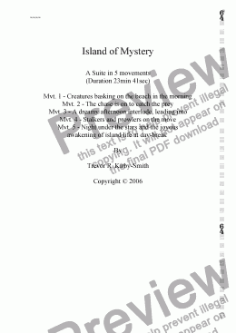 page one of Opus 17 Island of Mystery