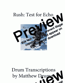 page one of Test for Echo - Rush (complete album)
