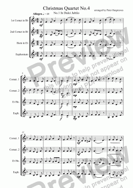 page one of Christmas Quartets - No. 4