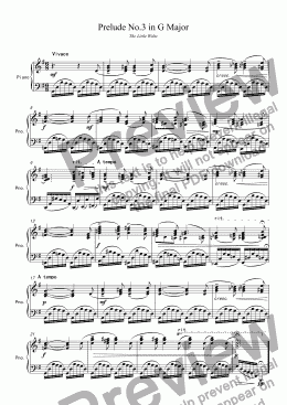 page one of Prelude No.3 in G Major The Little Waltz