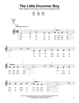 page one of The Little Drummer Boy (Ukulele)