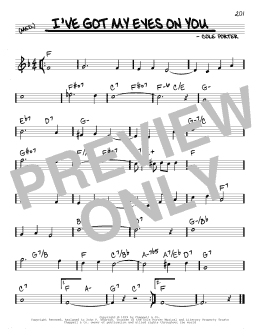 page one of I've Got My Eyes On You (Real Book – Melody & Chords)