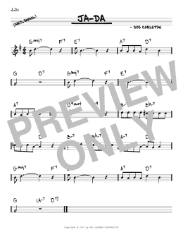 page one of Ja-Da (Real Book – Melody & Chords)