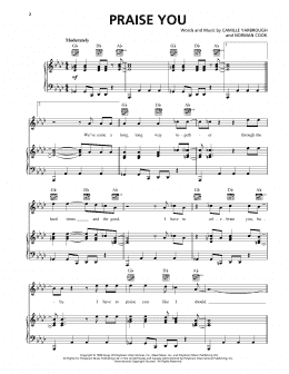 page one of Praise You (Praise U) (Piano, Vocal & Guitar Chords (Right-Hand Melody))