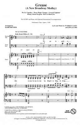 page one of Grease: A New Broadway Medley (arr. Mark Brymer) (SATB Choir)