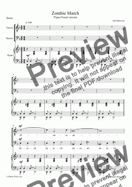 page one of Zombie March (piano/vocal)