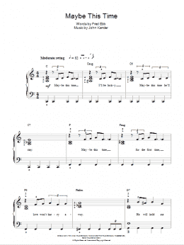 page one of Maybe This Time (Easy Piano)