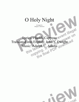page one of O Holy Night - Duet